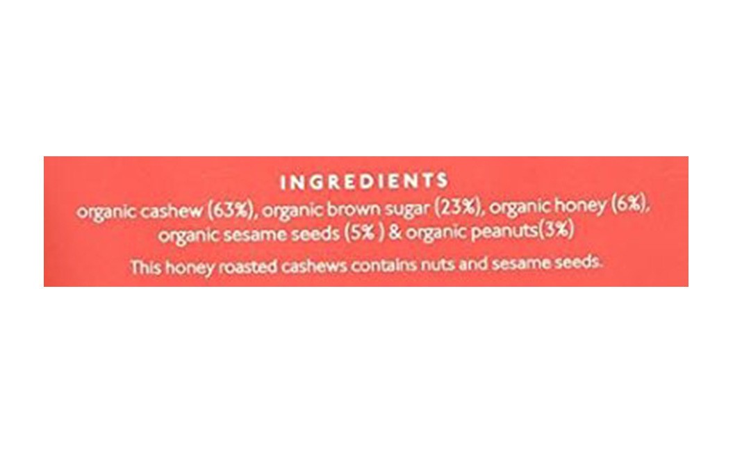 Nourish Organics Honey Roasted Cashews    Pack  100 grams